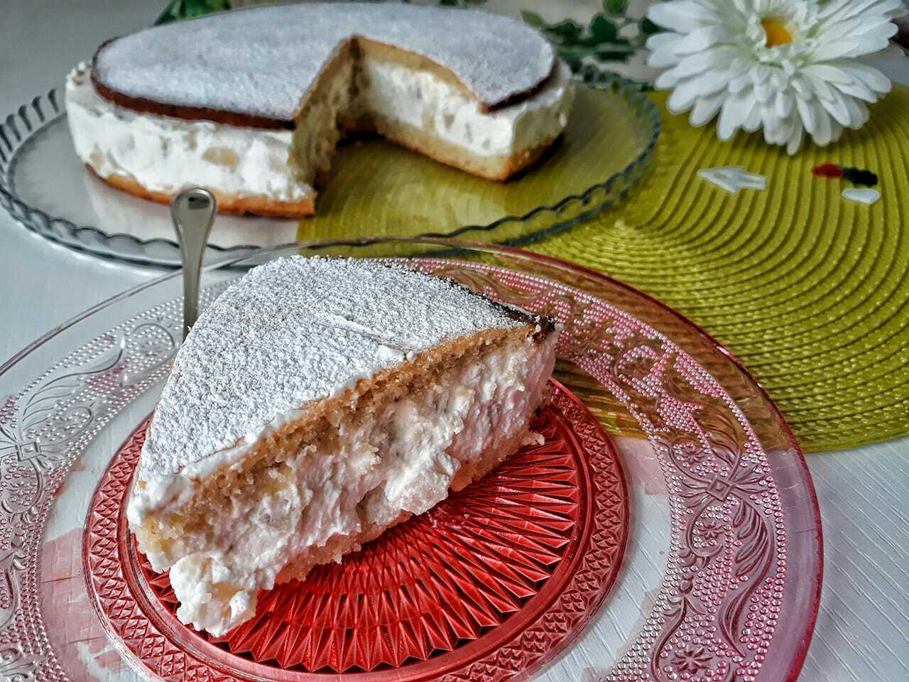 Torta ricotta e pere