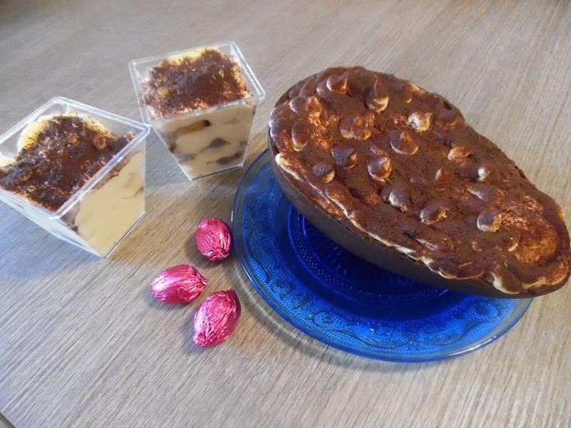 Tiramisù nell'uovo di Pasqua ricetta senza glutine