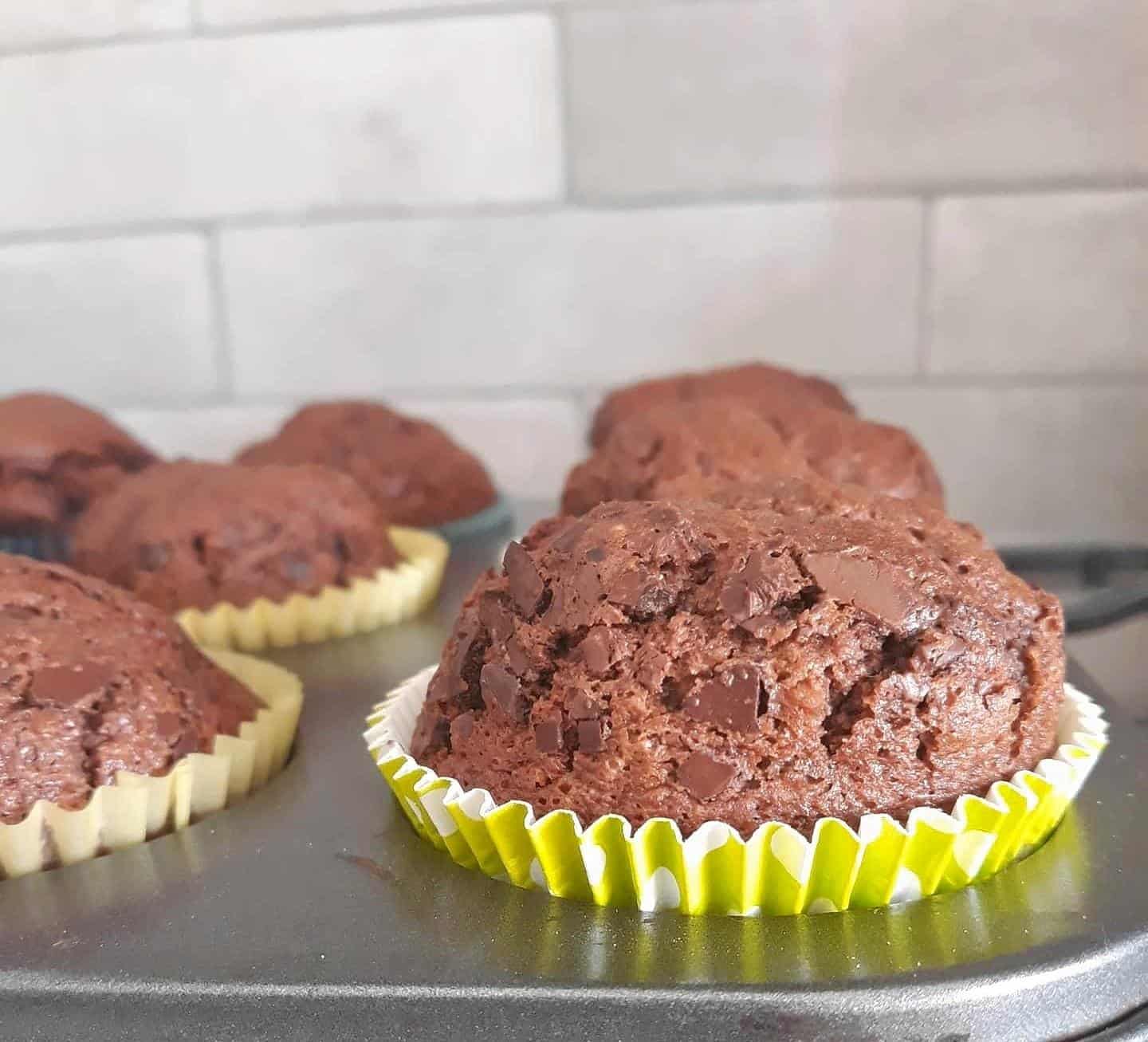 Muffin al doppio cioccolato senza glutine