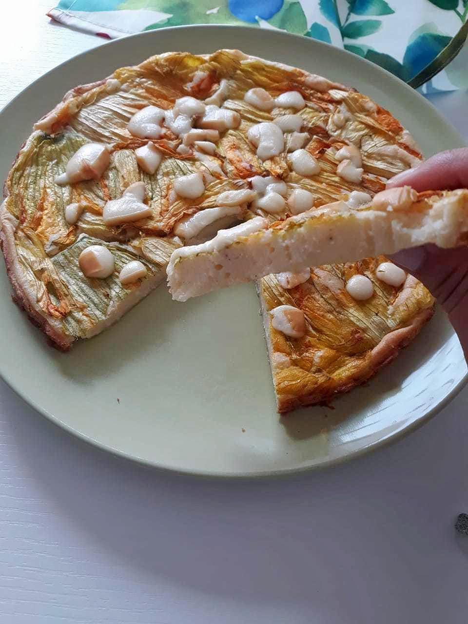 Pan Frittata fiori di zucca