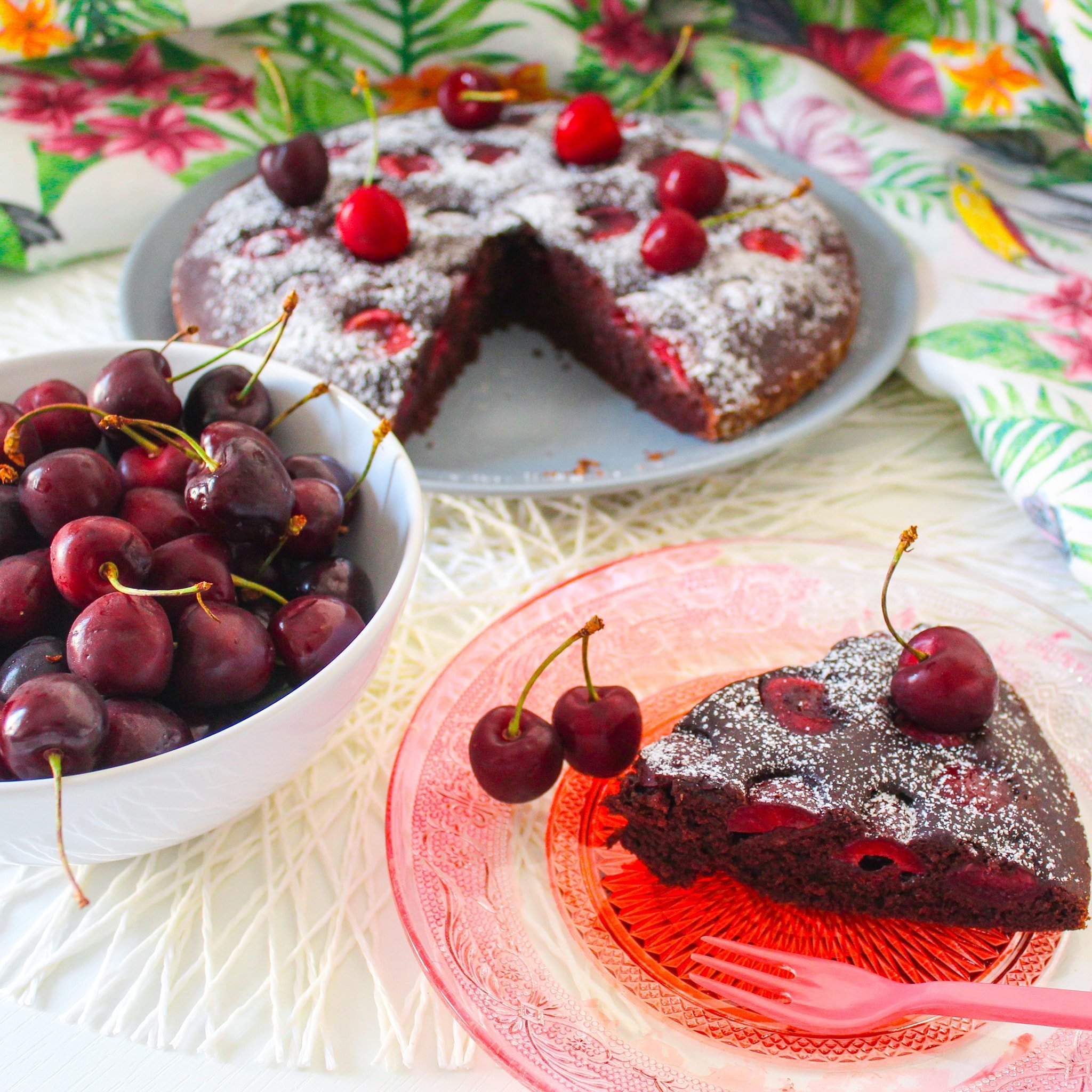 Torta cacao e ciliegie senza glutine