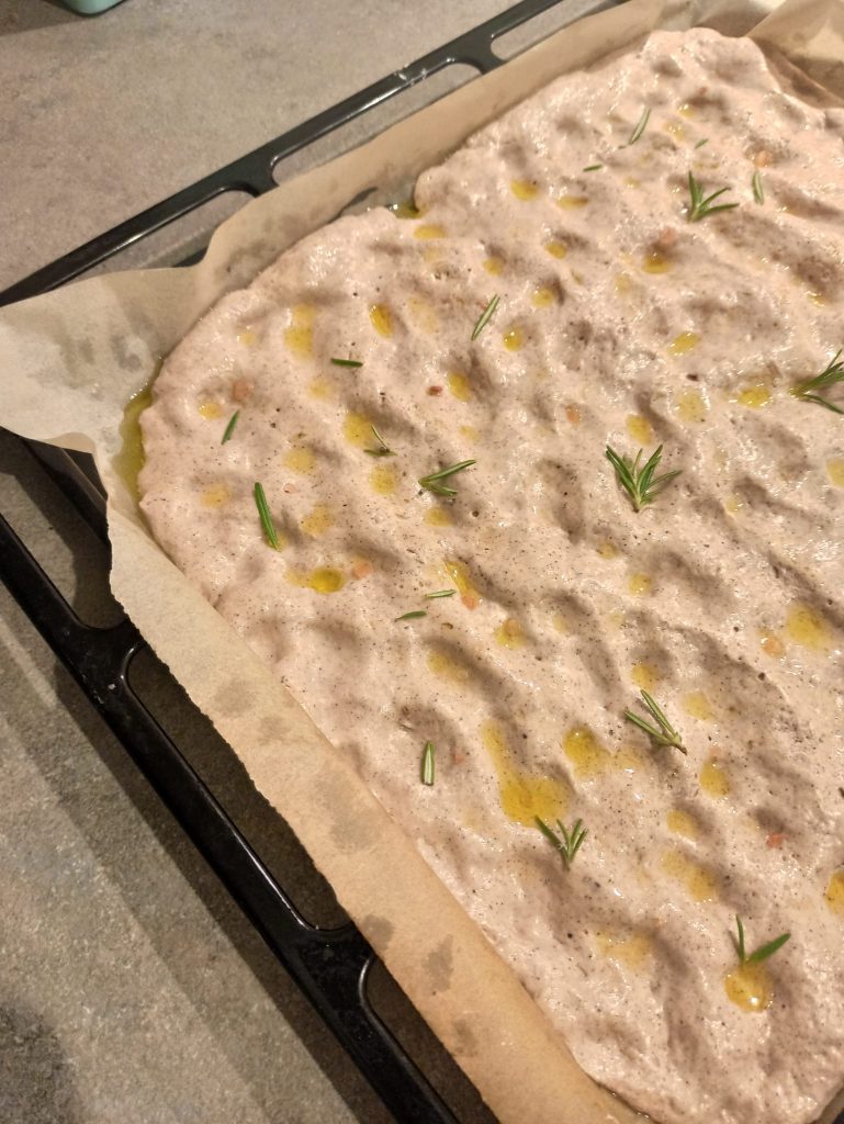 Focaccia con farina di semi d'uva