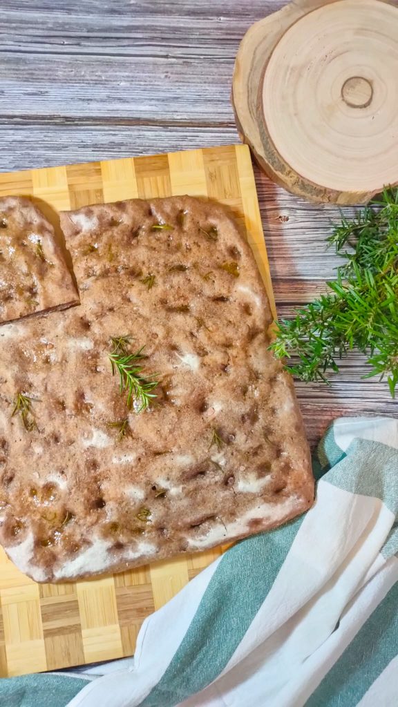 Focaccia con farina di semi d'uva