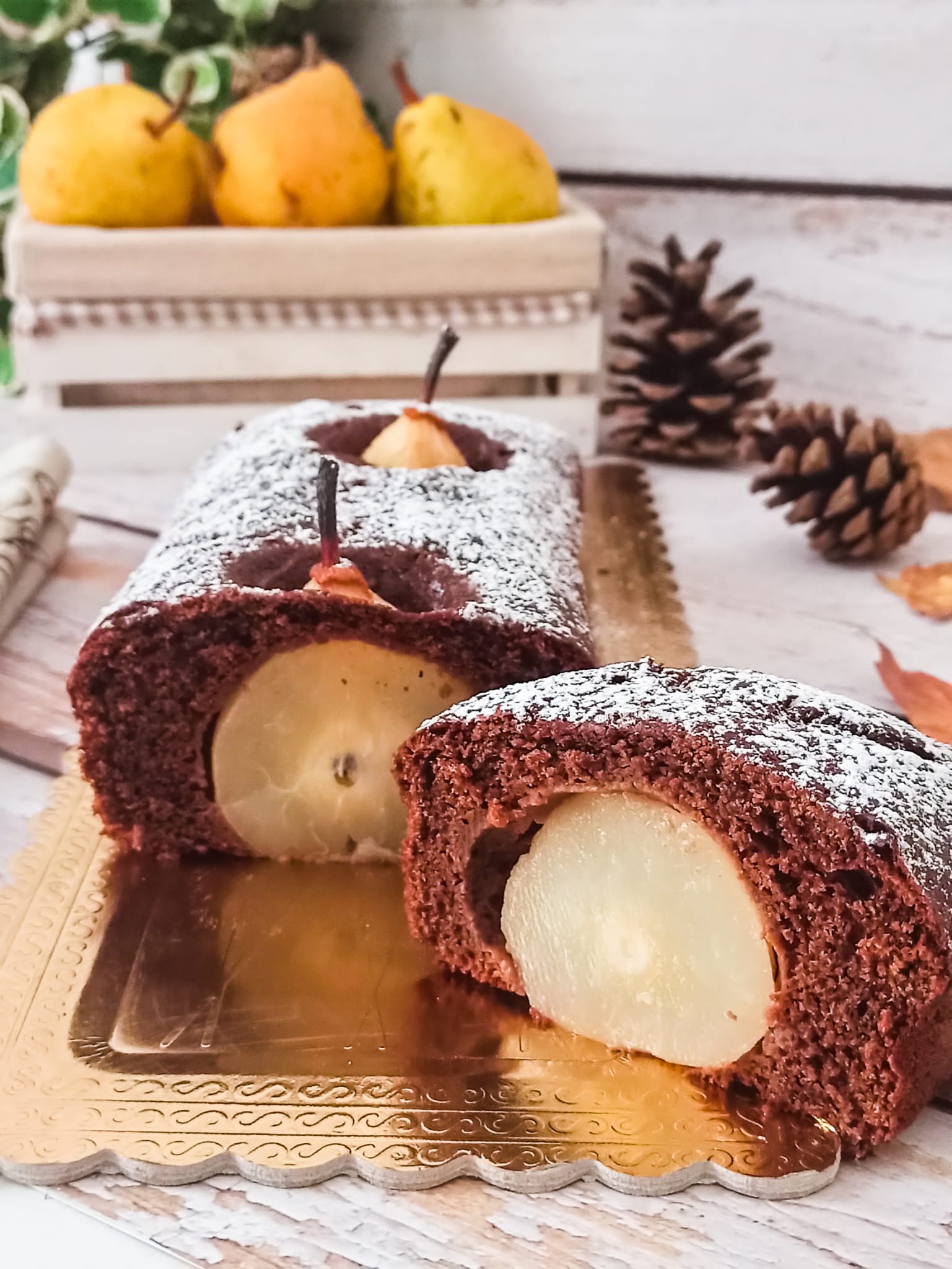 Plumcake pere e cacao senza glutine