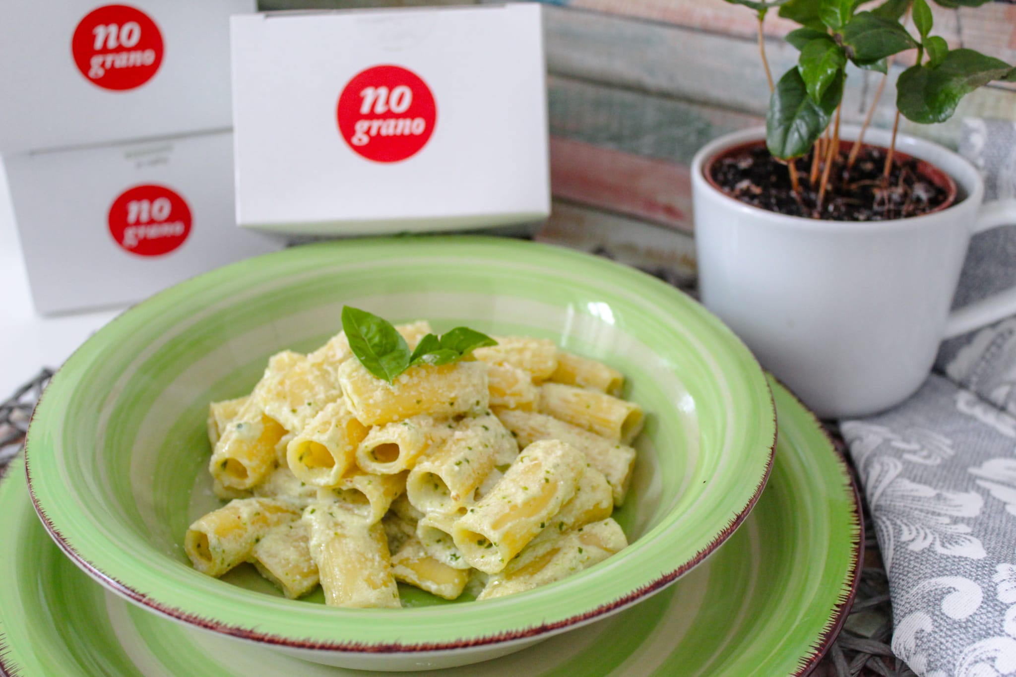 Pasta ricotta e pesto senza glutine