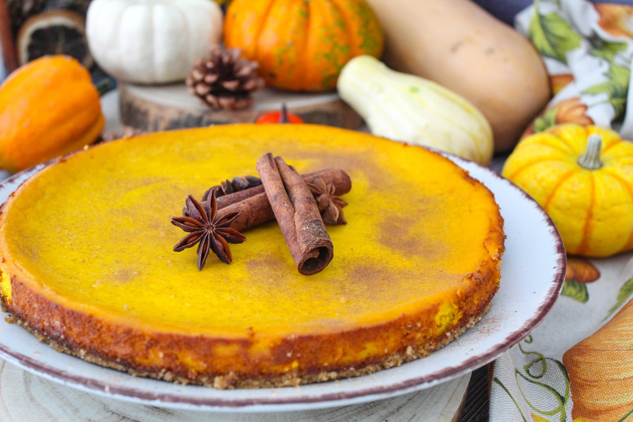 Cheesecake alla zucca senza glutine