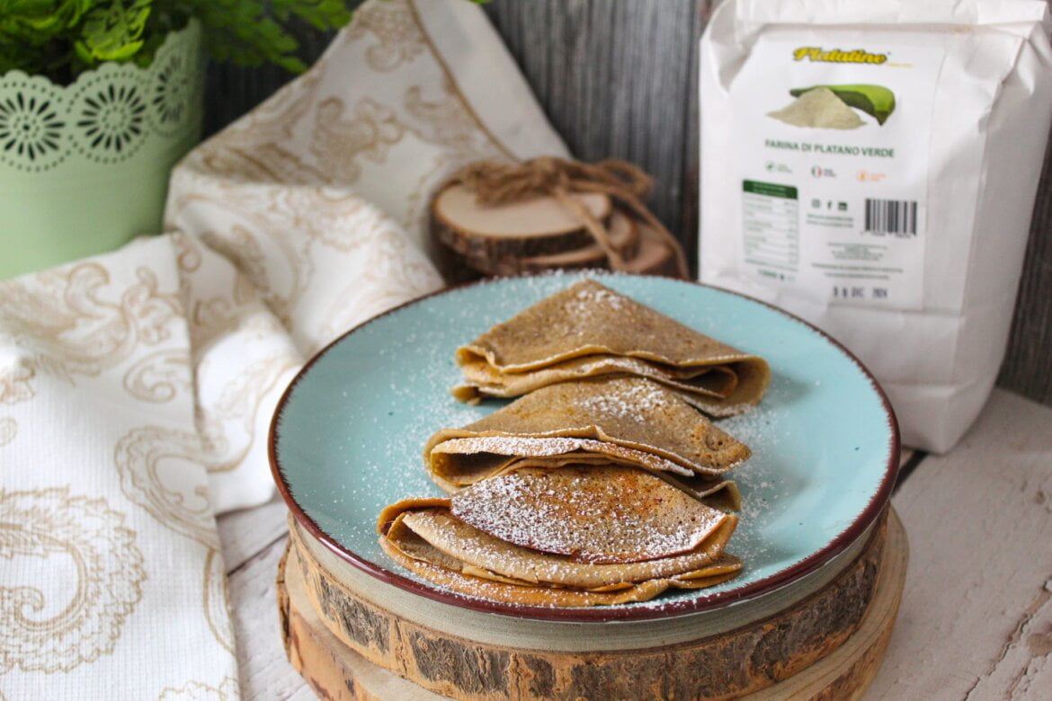 Crepes con farina di platano verde senza glutine